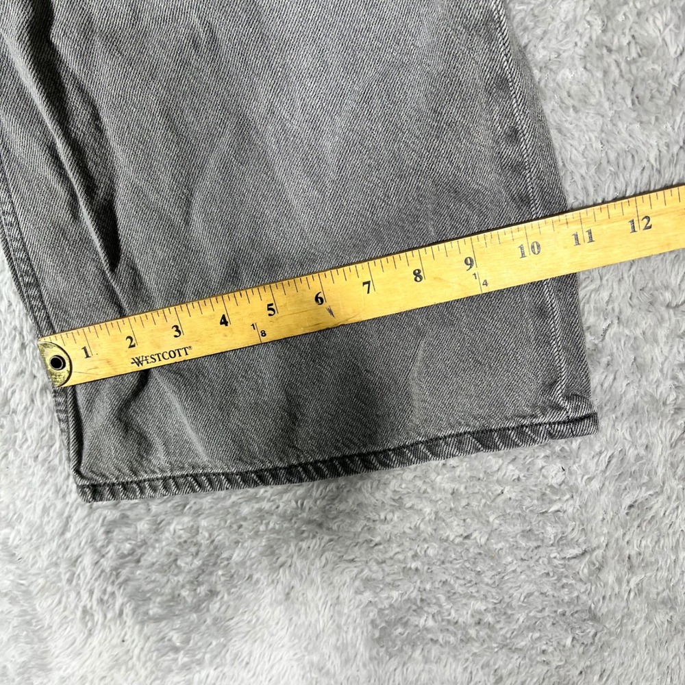 Uniqlo Jeans Womens 24 Gray Wide Leg High Rise Denim Pants Baggy - Picture 6 of 8
